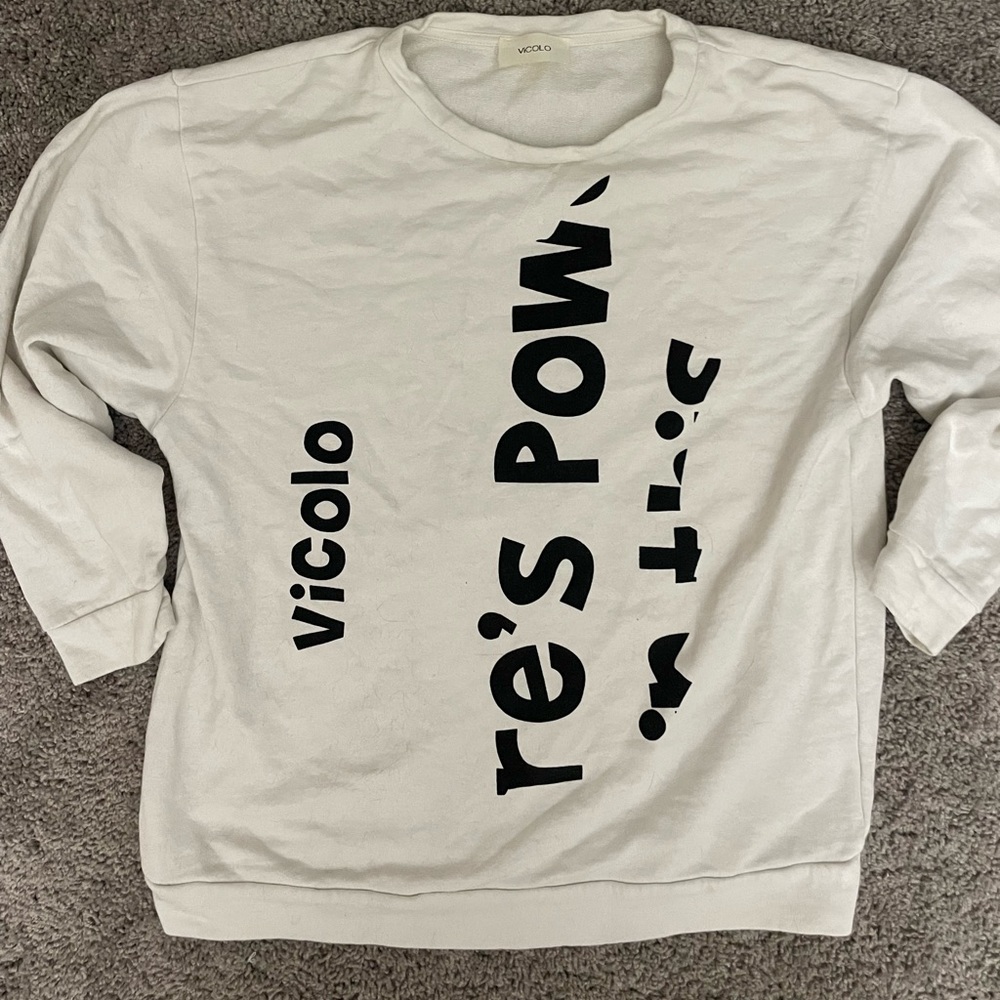 White sweatshirt